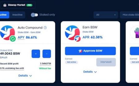 Стейкинг токена BSW на бирже Biswap